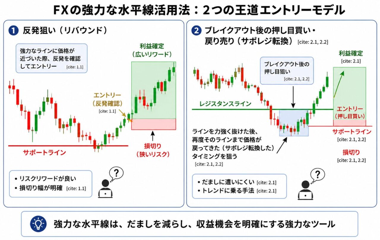 水平線を使った王道戦略
